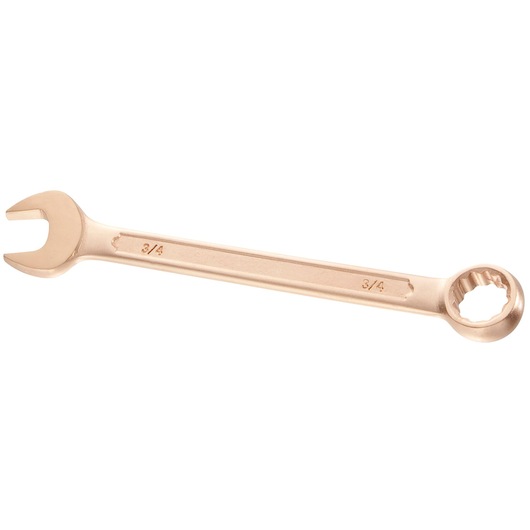 Facom 440_7_16SR copper combination wrench, 3/4 inch size, photography, side angle on white background.