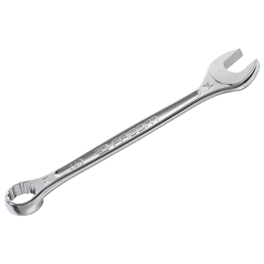 Facom 440.9/16 combination wrench in chrome finish, angled view on white background.