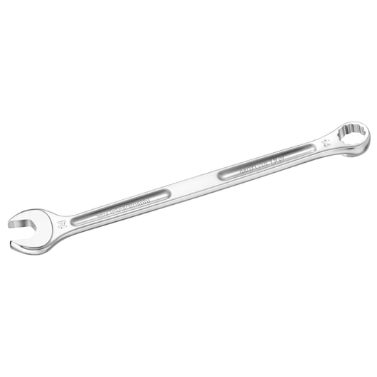 Facom 440XL_14 combination wrench with open and box ends, silver metal, angled side on white background.
