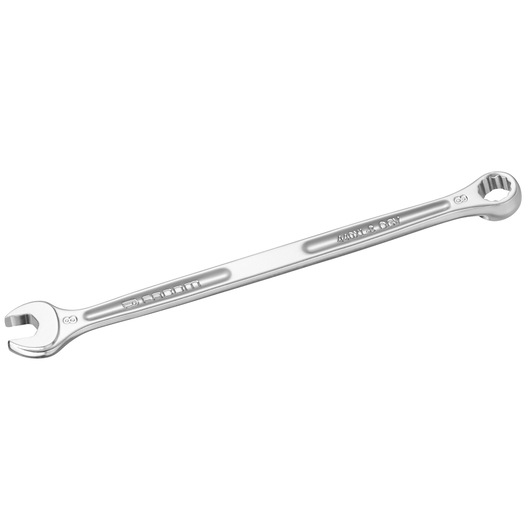Facom 440XL_8 extra long combination wrench with open and box end, silver finish, front angle on white background.