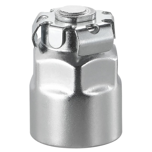 Facom 10mm socket adapter SKU 467ADAPT10MM, silver finish, front angle, tool accessory.