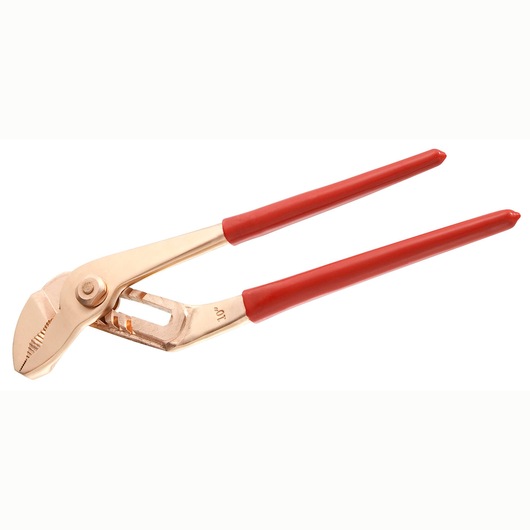 Facom 48215SR adjustable pliers with copper finish and red handles, product photography on white background.