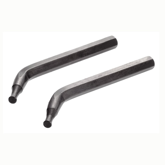 Facom 490_SE32-2 set of two bent hexagonal steel pins, angled design, photographed on white background.