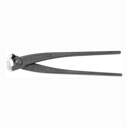 Facom 495A_25EL end cutting nippers with black handles, side view on white background.