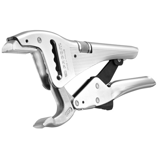 Facom 500A locking pliers, silver finish, side view on white background.