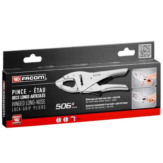 250mm Hinged Long Nose Lock-Grip Pliers
