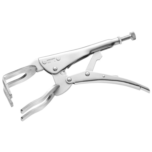Photo of Facom 512 locking clamp pliers in silver, angled on a white background.