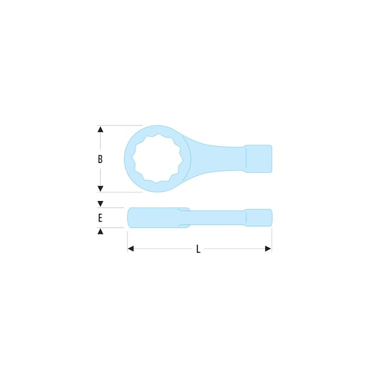 SLOGGING RING WRENCH - 51B - SAE - 12 Points - 2-3/8 in.