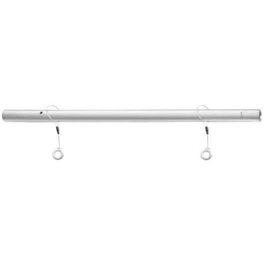 Facom 54M2BSLS silver metal rod with two attached safety rings, product photography, SKU 54M2BSLS, side angle.