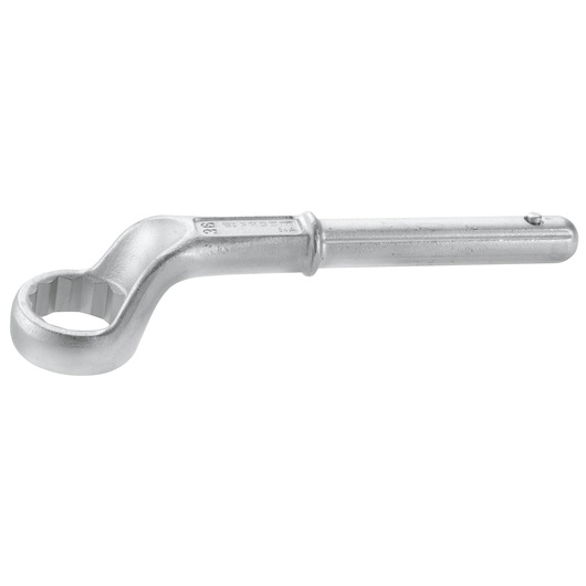 Facom 54A50 offset box wrench, silver finish, photographed from side on white background.