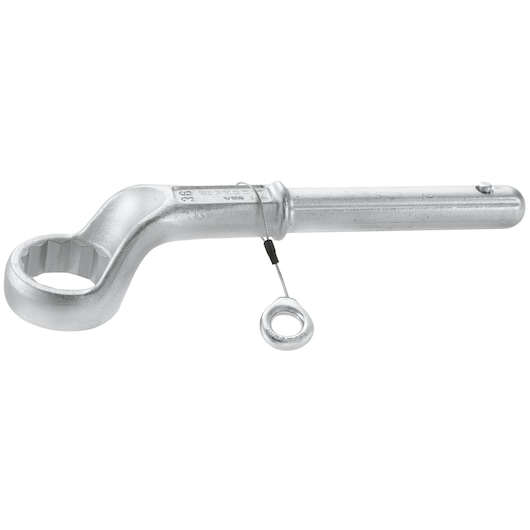 Heavy-duty offset-ring wrench metric 30 mm Safety Lock System