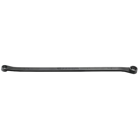 Facom 57L_3_8x7_16 double box end wrench, black finish, straight view on white background.
