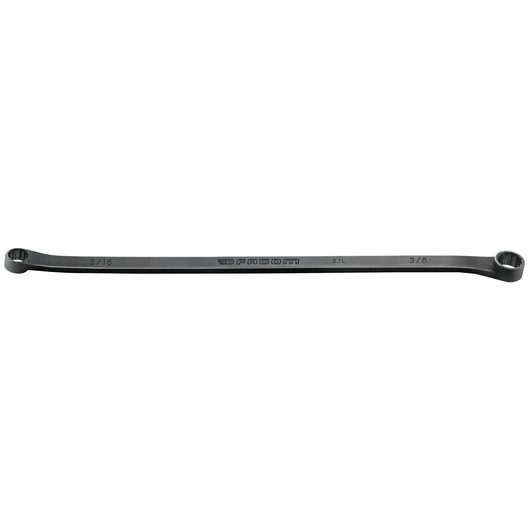 Facom box end wrench 57L_5_8x3_4, double offset, black finish, front angle on white background.