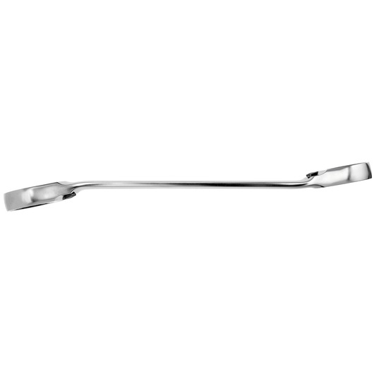 Facom 65_17X19 double box-end wrench, silver finish, side view, photography on white background