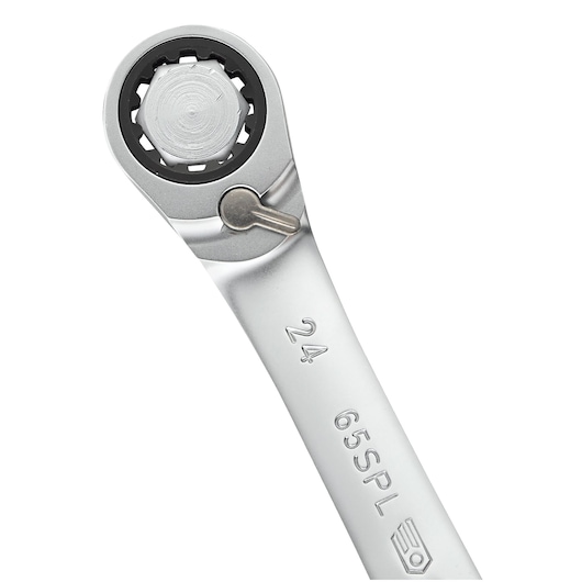 15° double box-end spline ratchet wrench, 7/32" x 9/32"