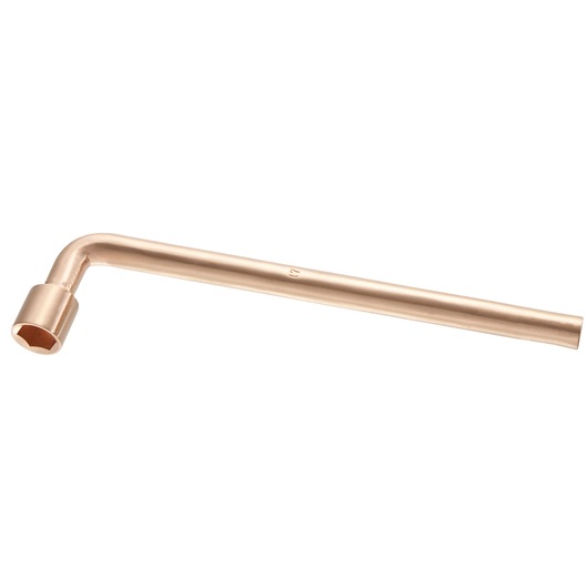 Facom 75_13SR copper-colored L-shaped box wrench, side angle, on white background.