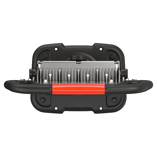 Facom 777_SPOTBT work light, black and red, top view showing heat sink and protective handle.