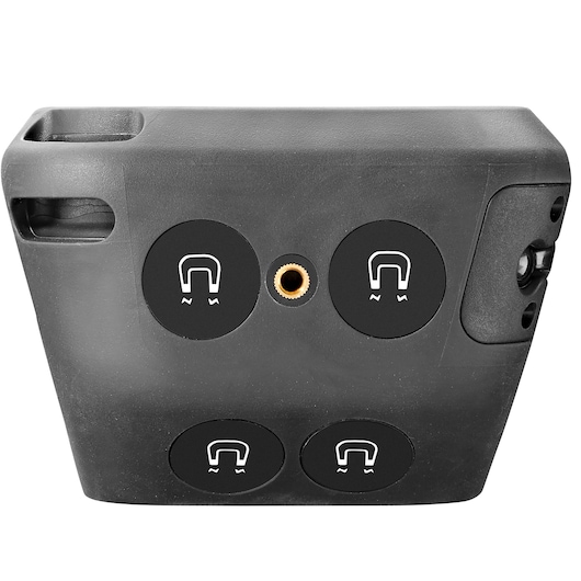 Facom 779.1000RPB black plastic accessory holder with four magnetic slots, front angle on white background.