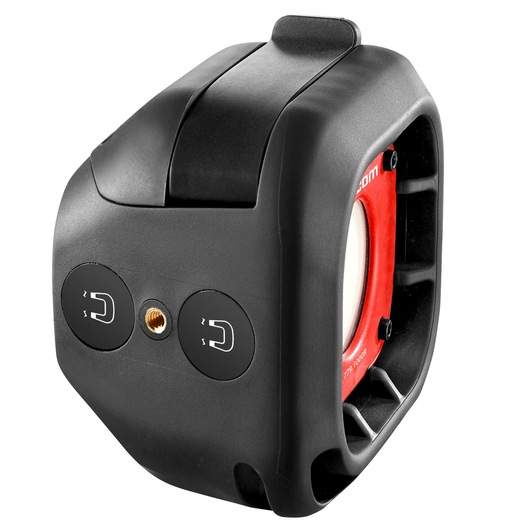 Photo of Facom 779.1000RPB magnetic mounting bracket, black with red accent, shown at angle on white background.