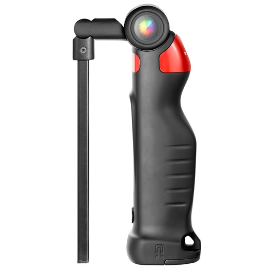 Photo of Facom 779CML inspection camera with black ergonomic handle and red accent, side view on white background.