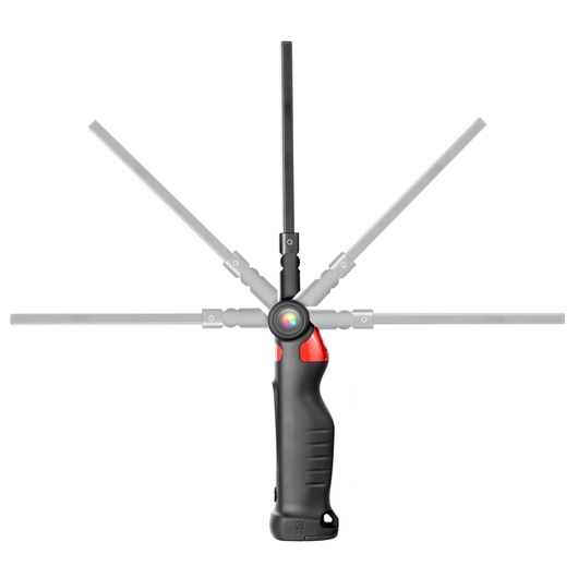 Facom 779CML adjustable blade saw with black and red ergonomic handle, photography on white background, front view.