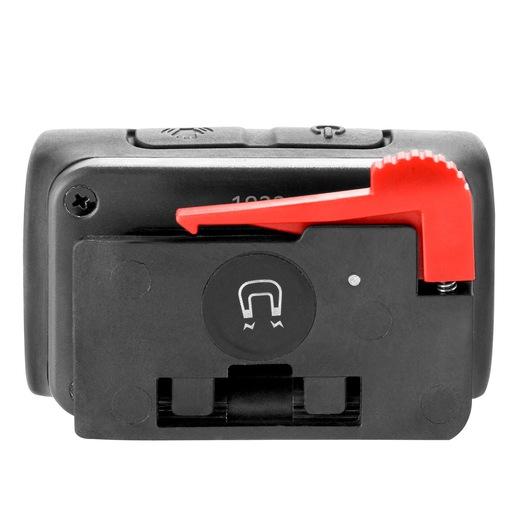 Facom 779_FRT3PB photography device, black body with red locking lever, rear angle, magnetic symbol visible.