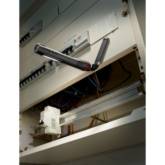 Facom 779_PEN2PB inspection lamp used for electrical panel maintenance.