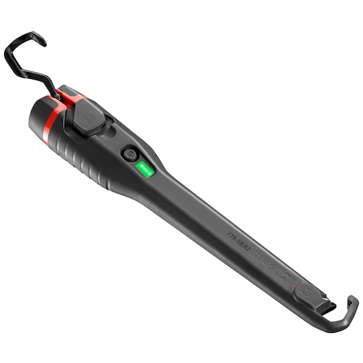 Facom 779.SILR2PB black LED work light with hook, angled view on white background.