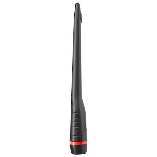 Facom 779.SILR2PB black slim rechargeable inspection lamp side view, with red accent band, on white background.