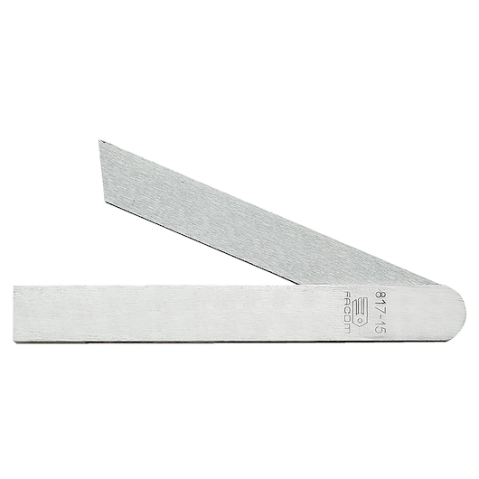 Facom 817_15 stainless steel adjustable bevel square, side angle, on white background.