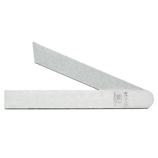 Facom 817_30 stainless steel sliding bevel on white background, showing angled blade and engraved brand name.