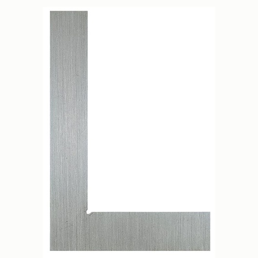 Photo of Facom 818B_15 steel carpenter's square, brushed metal finish, front angle, on white background.