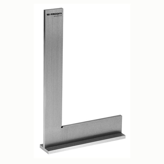 Facom 819_200CLO steel try square tool, photography, front angle on white background.