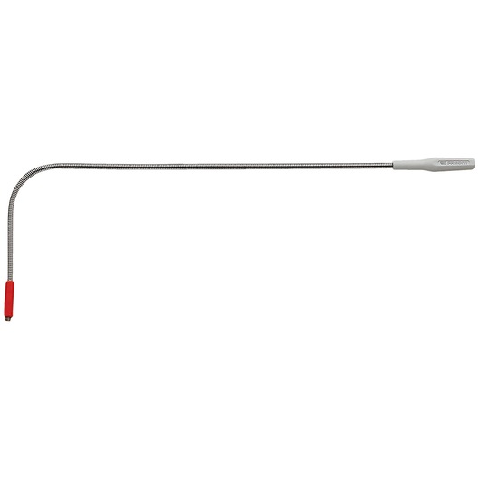 Facom flexible pick-up tool with metal coil body and red tip, white background, SKU 827_1