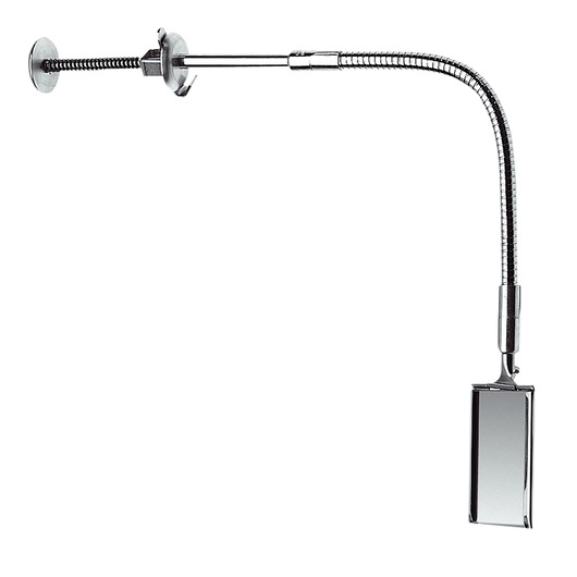 Facom 829 flexible inspection mirror with clamp, chrome finish, side view on white background.