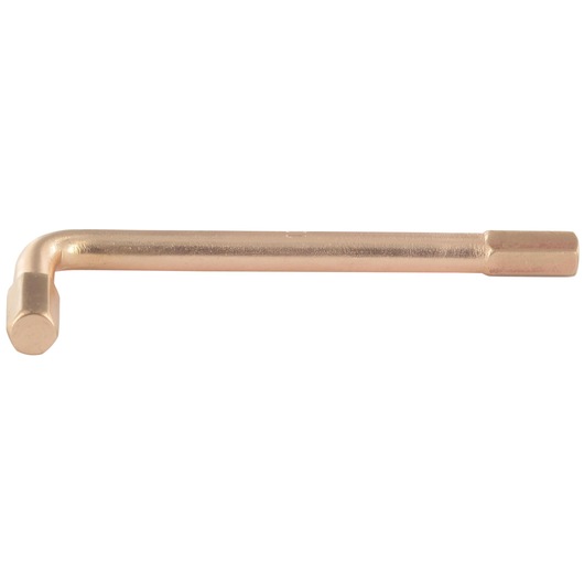 Facom 82H_4SR L-shaped hex key tool, gold finish, side angle on white background.