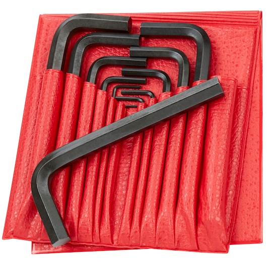 Facom hex key set SKU 82H_JL12 in a red case, top view on white background.