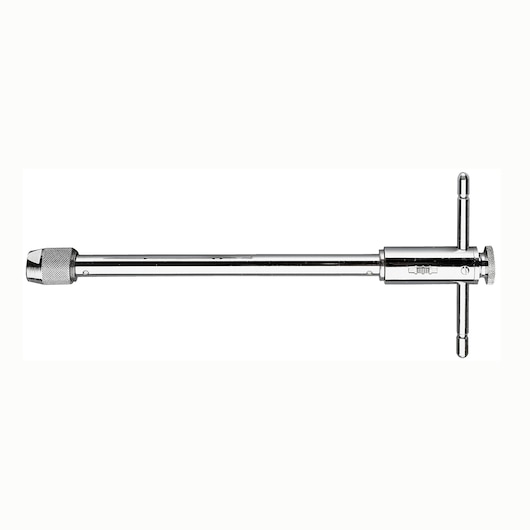 Facom 830A_10L T-handle tap wrench, chrome finish, side view on white background.