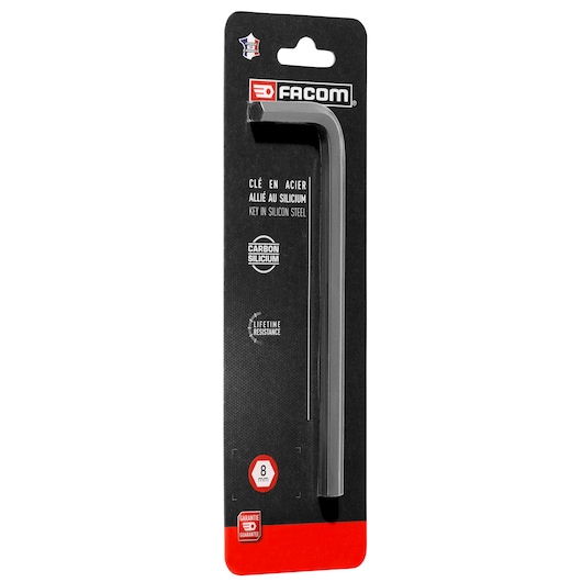 Facom 83H_8PB_P2 8mm silicon steel hex key in black retail packaging, front angle, SKU HEX_KEYS.