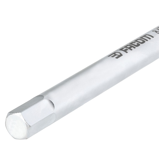 Photo of Facom 84TC_14 hex key with chrome finish, angled view on white background.