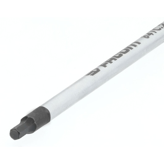 Facom 84TC_2_5 Torx screwdriver blade with black tip, straight angle, silver shaft, white background.