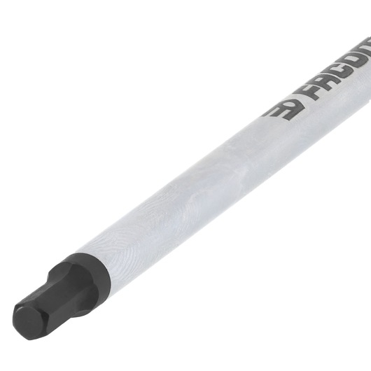 Facom 84TC_4 hex key with black tip, silver metal shaft, angled close-up on white background.