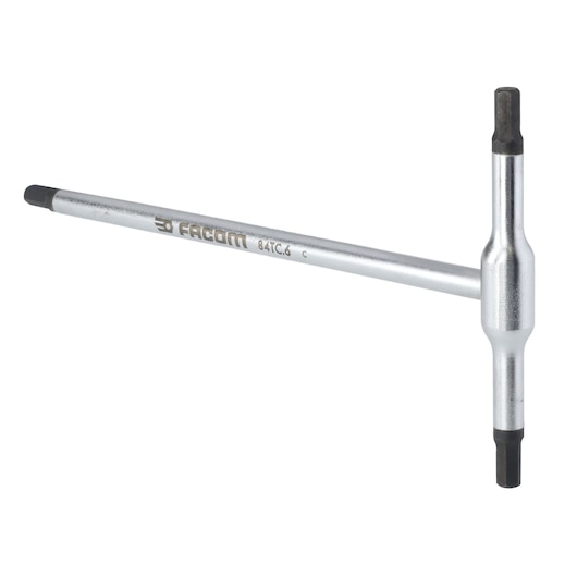 Facom T-handle silver Torx key with black tips, side angle, SKU 84TC_6.