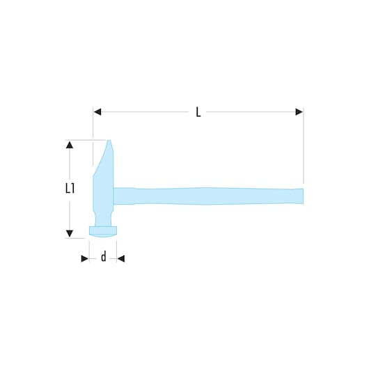 36mm 700g Round Face Dinging Hammer
