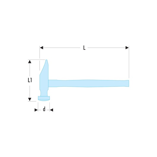 920g Ding Hammer, Round Face (40 mm)