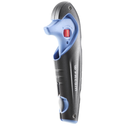 Photo of Facom 872271PB pipe cutter tool, black and blue handle, angled view on white background.
