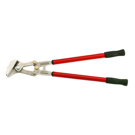 Facom 884A_65 bolt cutter with red handles and black grips, side view on white background.