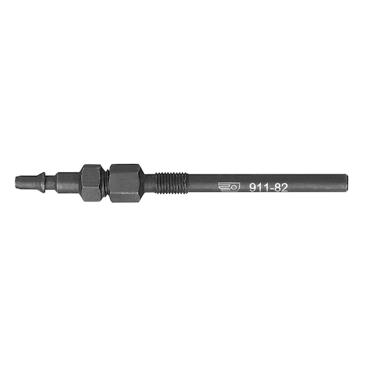 Facom 911-82 black metal extractor tool, side view, with threaded sections and hexagonal nuts, on white background.