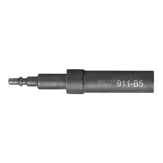 Photo of Facom 911-B5 metal tool adapter, cylindrical with engraved marking, side view, white background.