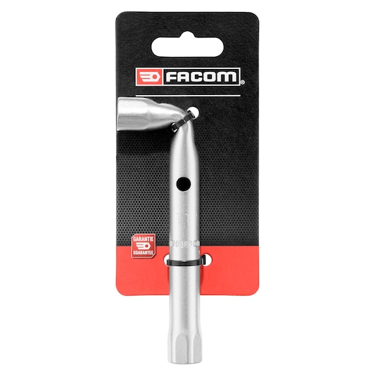 Facom 11mm angled box wrench, silver finish, front view on retail packaging, SKU 92A_11PB_P1.